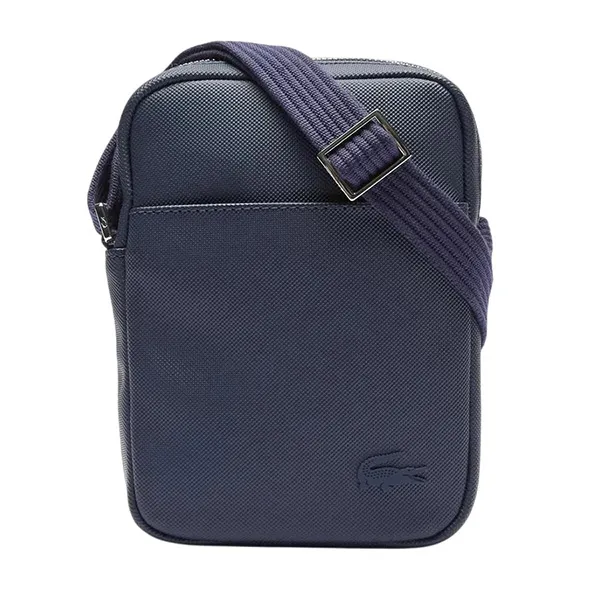 Túi Đeo Chéo Lacoste Classic Petit Piqué Vertical Zip Bag NH2340HC 021 Màu Xanh Navy