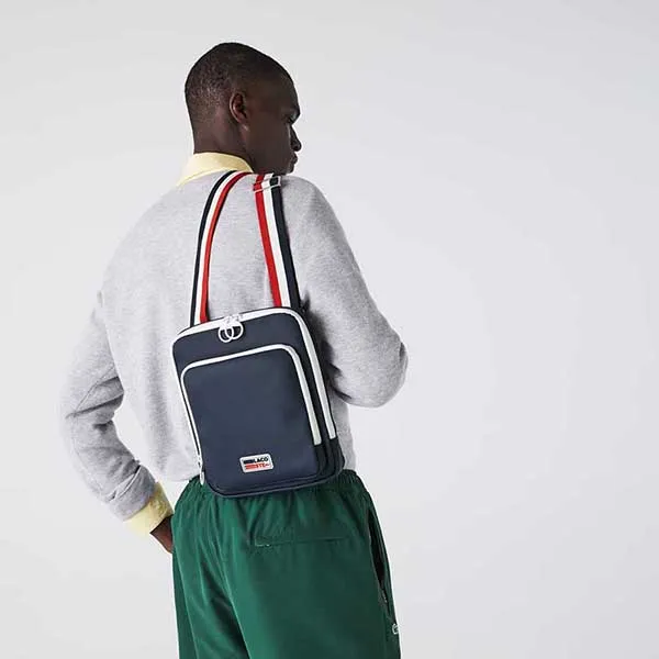 Túi Đeo Chéo Nam Lacoste Men's Classic Tricolour Crossbody Bag NH3297H F94 Màu Xanh Navy