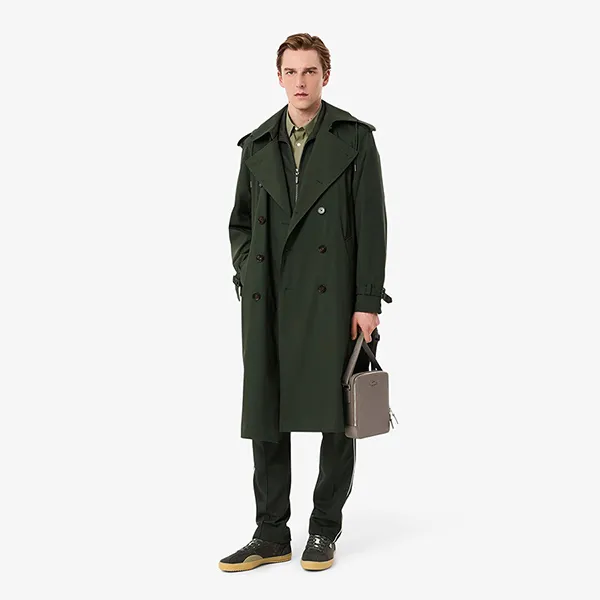 Túi Đeo Chéo Nam Lacoste Chantaco Pique Leather Shoulder Bag NH3271CE Q80 Màu Nâu