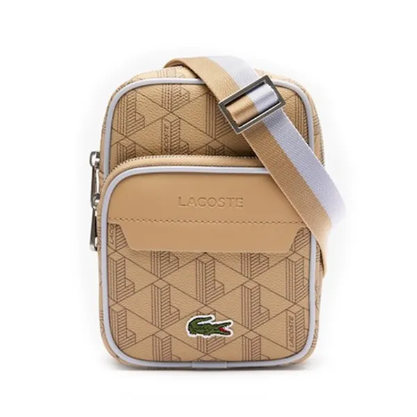 Túi Đeo Chéo Nam Lacoste Men's Small The Blend Satchel NH4585BG Màu Be