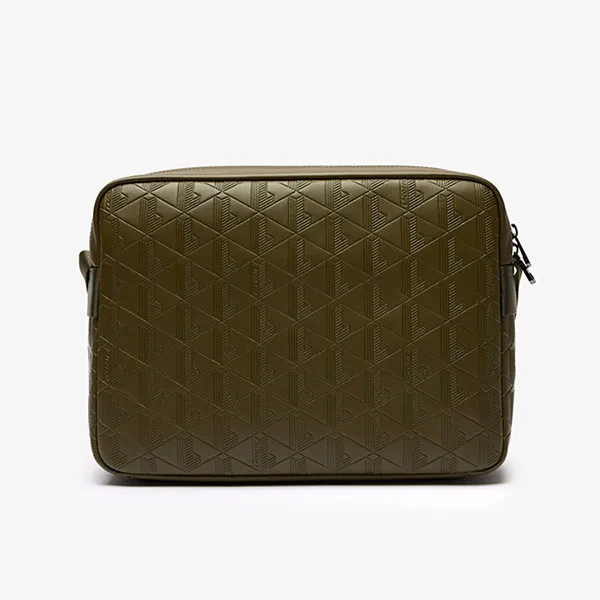 Túi Đeo Chéo Nam Lacoste Nomogramme Leather Reporter Bag NH4656MR Màu Xanh Olive