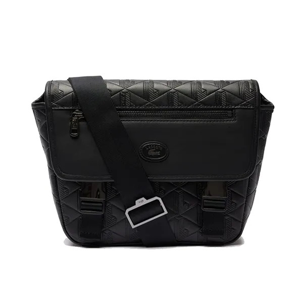 Túi Đeo Chéo Nam Lacoste Nomogramme Small Flap Close Purse NH4655 - 000 Màu Đen