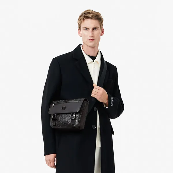 Túi Đeo Chéo Nam Lacoste Nomogramme Small Flap Close Purse NH4655 - 000 Màu Đen