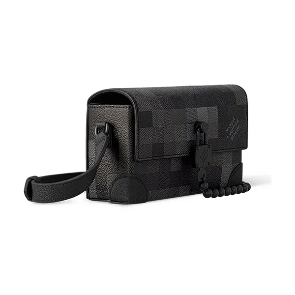 Túi Đeo Chéo Nam Louis Vuitton LV Steamer M14923 Màu Đen Xám