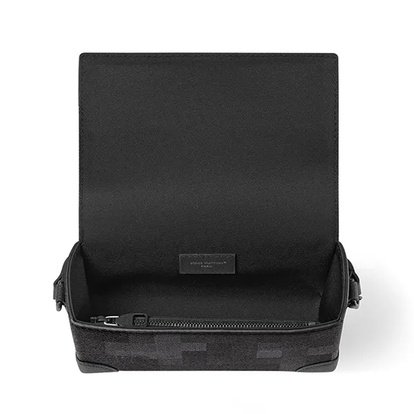 Túi Đeo Chéo Nam Louis Vuitton LV Steamer M14923 Màu Đen Xám