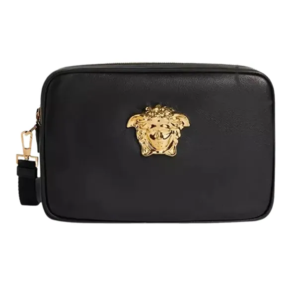Túi Cầm Tay Nam Versace Logo Medusa Old Crossbody Bag DP88507 DVT6ME Màu Đen