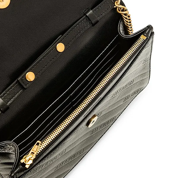 Túi Đeo Chéo Nữ Balenciaga Bb Wallet On Chain Màu Đen