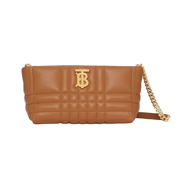 Túi Đeo Chéo Nữ Burberry Quilted Leather Small Soft Lola Bag 874037_BR01 Màu Nâu