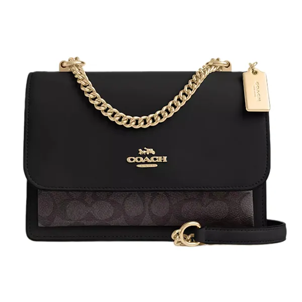 Túi Đeo Chéo Nữ Coach Klare Crossbody Bag In Signature Canvas CV978 Màu Đen Nâu