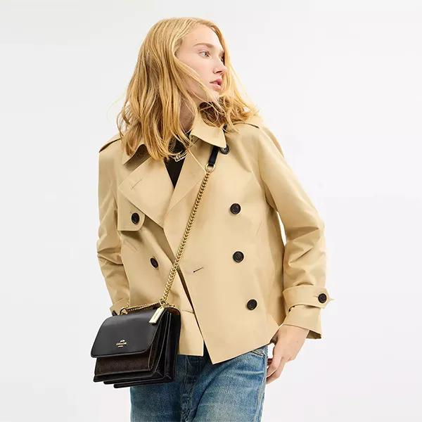 Túi Đeo Chéo Nữ Coach Klare Crossbody Bag In Signature Canvas CV978 Màu Đen Nâu