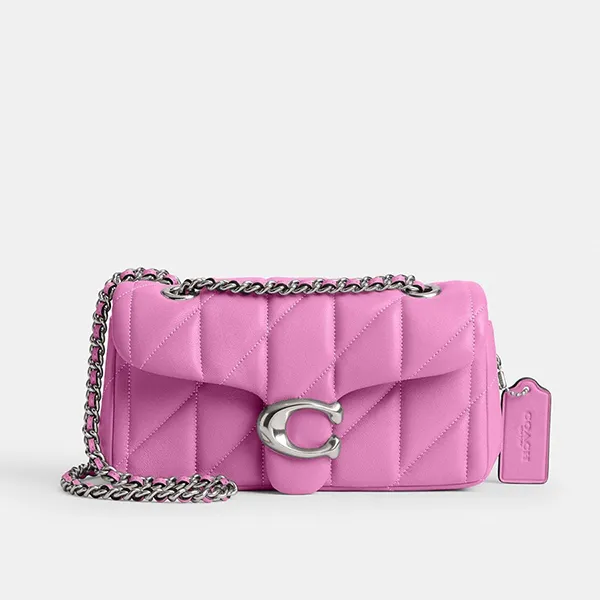Túi Đeo Chéo Nữ Coach Tabby Shoulder Bag 20 With Quilting CP149 Pink Màu Hồng
