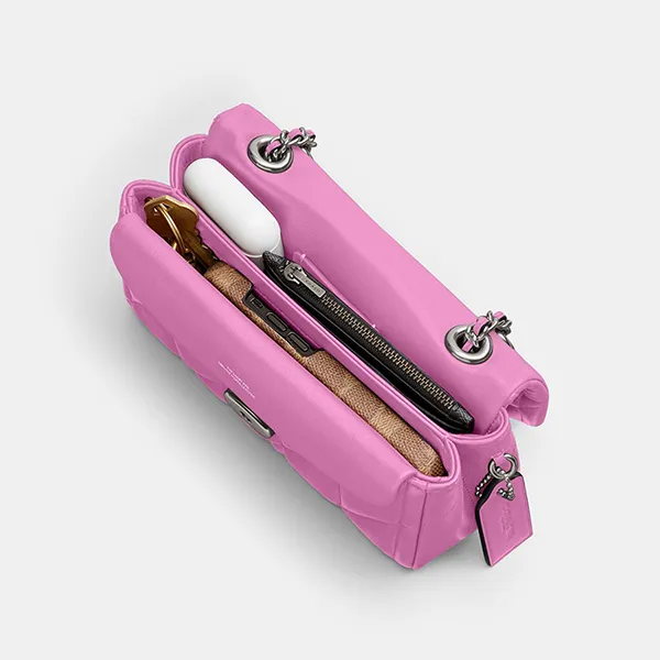 Túi Đeo Chéo Nữ Coach Tabby Shoulder Bag 20 With Quilting CP149 Pink Màu Hồng