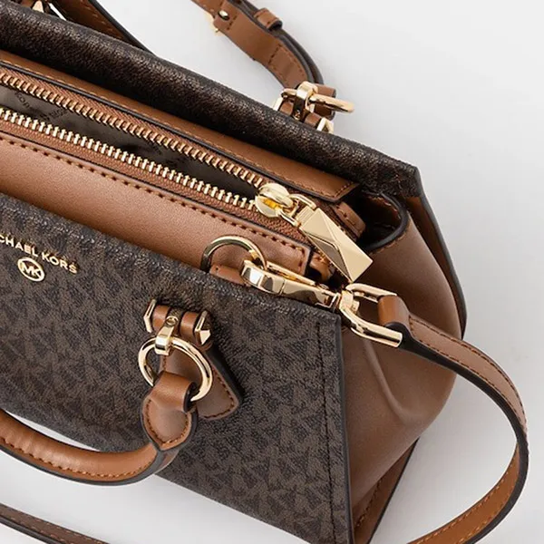 Túi Đeo Chéo Nữ Michael Kors MK Borsetta Colore Marrone 32F2G6AC1B Màu Nâu