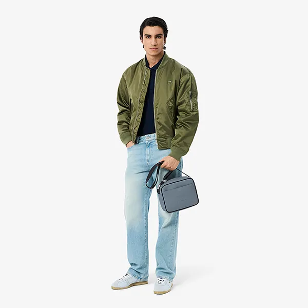 Túi Đeo Chéo Unisex Lacoste Medium Club 1930 Petit Piqué Reporter Bag NU4850UO Q52 Màu Xanh