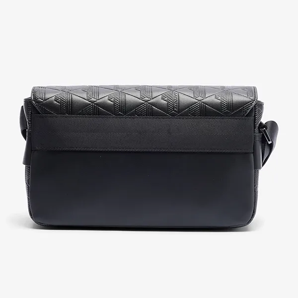 Túi Đeo Chéo Unisex Lacoste Nomogramme Leather Bag NU4838MR 000 Màu Đen