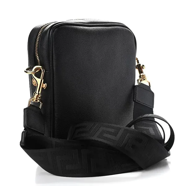 Túi Đeo Chéo Nam Versace Messenger Sling Bag With Medusa Head Logo Crossbody Bag Màu Đen