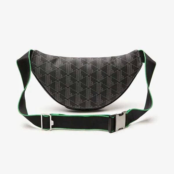 Túi Đeo Hông Nam Lacoste Men's The Blend Monogram Print Belt Bag NH4295BG Màu Đen