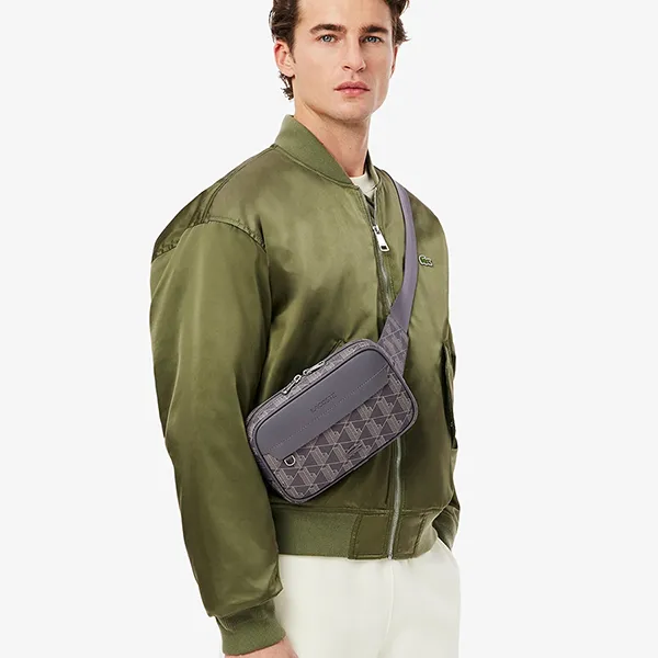 Túi Đeo Hông Nam Lacoste The Blend Belt Bag NH4004LX Màu Xám