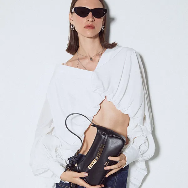 Túi Đeo Vai Lyn Athens S Shoulder Bag - Black LL25CBM197 Màu Đen