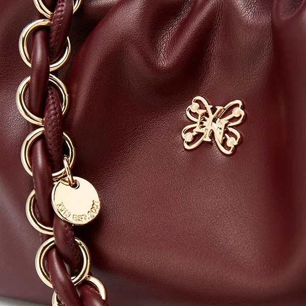 Túi Đeo Vai Nữ Lyn Floaty Drawstring Shoulder Bag - Dark Red LL25CBF074 Màu Đỏ Đậm