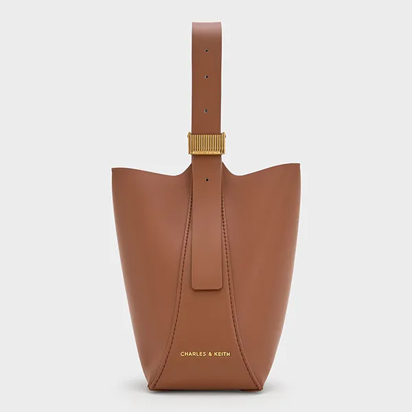 Túi Đeo Vai Nữ Charles & Keith CNK Edna Bucket Bag Chocolate CK2-10782671 Màu Nâu