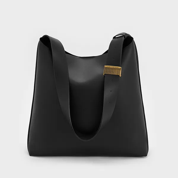Túi Đeo Vai Nữ Charles & Keith CNK Edna Tote Bag Black CK2-40270966-1 Màu Đen