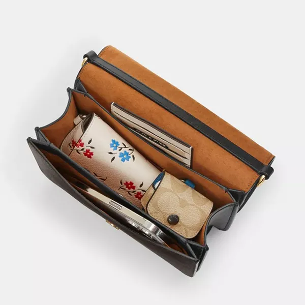Túi Đeo Vai Nữ Coach Quinn Bag In Signature Canvas CZ770 Màu Nâu Đen