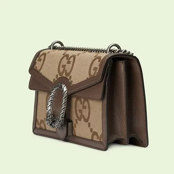 Túi Đeo Vai Nữ Gucci Dionysus Jumbo GG Small Chain Shoulder Bag 400249 Màu Nâu