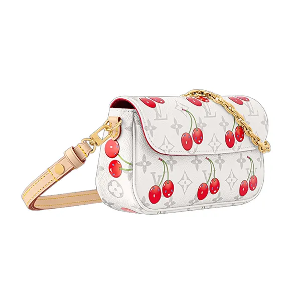 Túi Đeo Vai Nữ Louis Vuitton Ivy LV x TM Shoulder Bag M14239 Màu Trắng - Đỏ