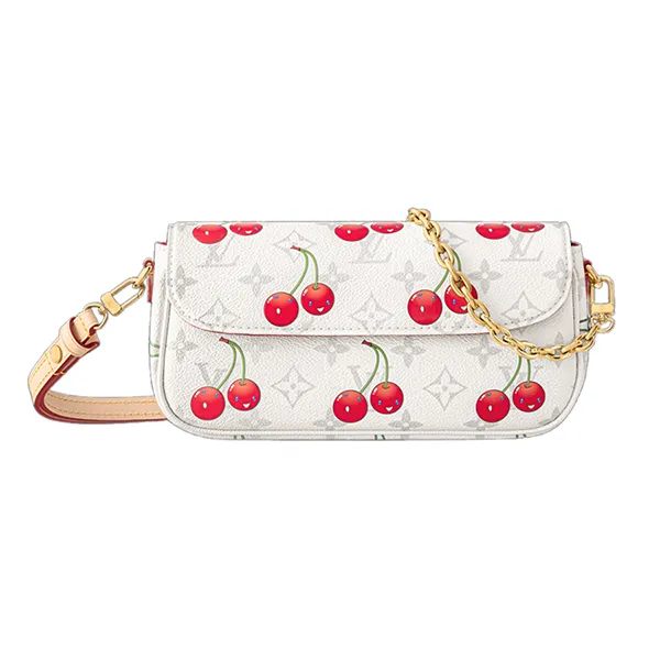 Túi Đeo Vai Nữ Louis Vuitton Ivy LV x TM Shoulder Bag M14239 Màu Trắng - Đỏ