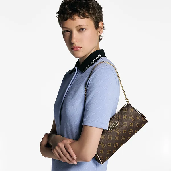 Túi Đeo Vai Nữ Louis Vuitton LV Pochette Eva M13567 Màu Nâu Đen
