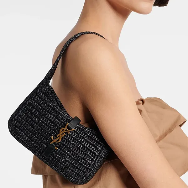 Túi Đeo Vai Nữ Yves Saint Laurent YSL Raffia Mini Màu Đen