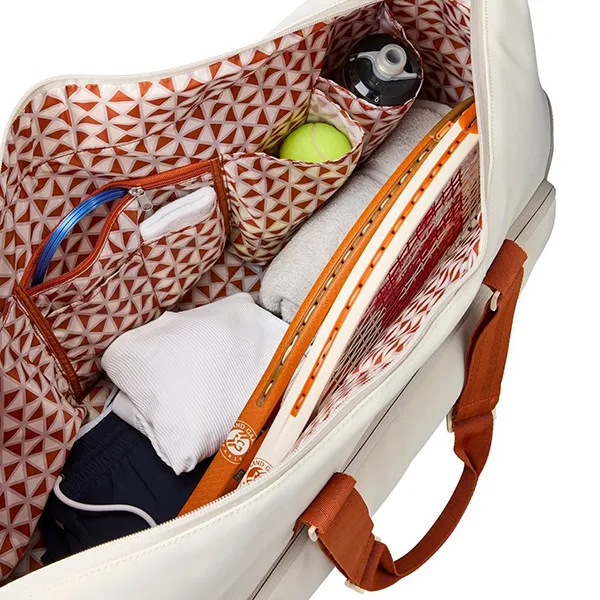 Túi Đựng Vợt Tennis Wilson Roland Garros Large Duffel Cream/Clay WR8042301001 Màu Kem