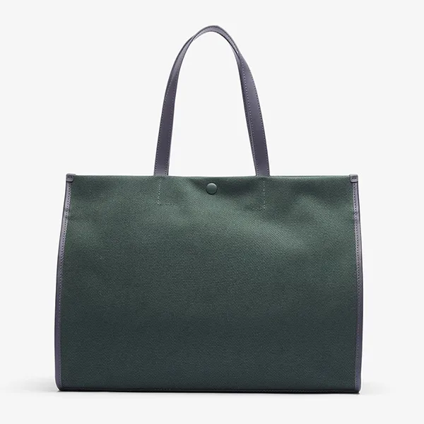 Túi Tote Lacoste Hertiage Canvas Cotton Tote Bag NU4342TD 00 M87 Màu Xanh Rêu