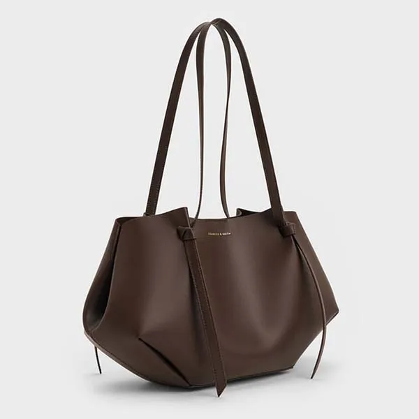 Túi Tote Nữ Charles & Keith CNK Calla Tote Bag Espresso Brown CK2-30671662 Màu Nâu