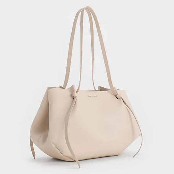 Túi Tote Nữ Charles & Keith CNK Calla Tote Bag Oat CK2-30671662 Màu Trắng