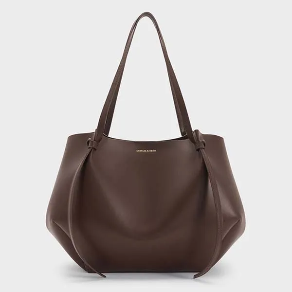 Túi Tote Nữ Charles & Keith CNK XL Calla Tote Bag Espresso Brown CK2-30671782 Màu Nâu