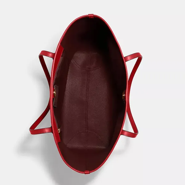 Túi Tote Nữ Coach City In Signature Canvas Im/Brown 1941 Red 5696 Màu Nâu Đen