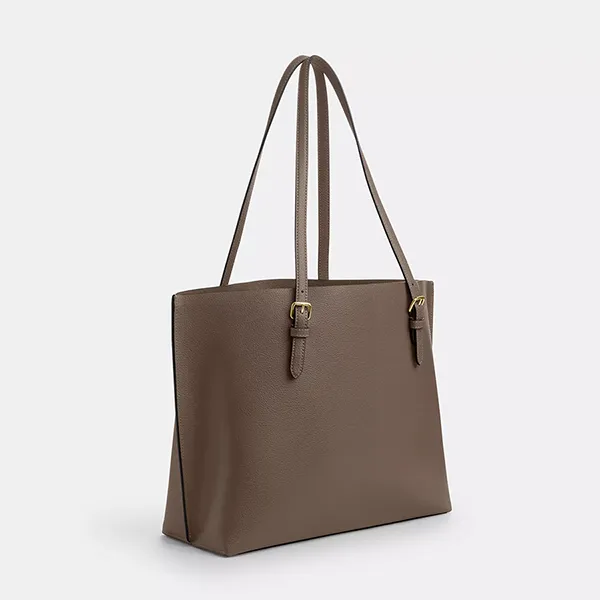 Túi Tote Nữ Coach Mollie Bag Gold/ Dark Stone CV968 Màu Xám Nâu