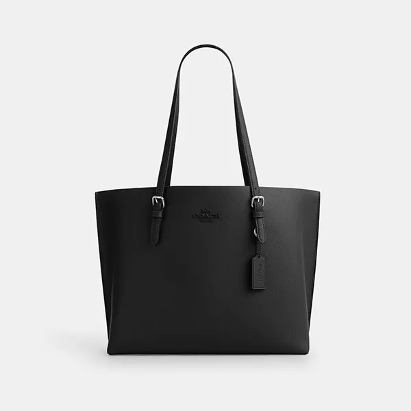 Túi Tote Nữ Coach Mollie Bag Silver/ Black CV968 Màu Đen