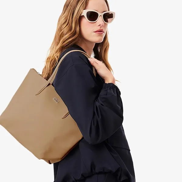 Túi Tote Nữ Lacoste Small L.12.12 Concept NF2037PO C87 Màu Be