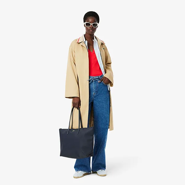Túi Tote Nữ Lacoste Women's L.12.12 Concept Zip Bag NF1888PO-141 Màu Xanh Navy