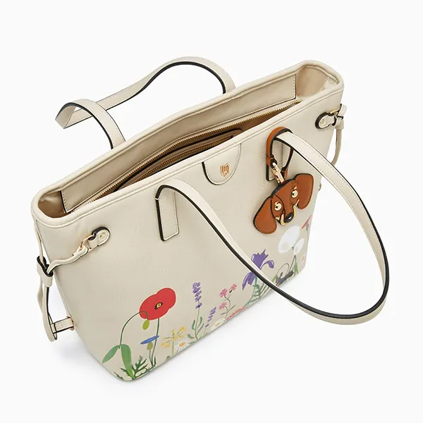 Túi Tote Nữ Lyn Blossom Infinite M Tote Bag Printed Ivory LL25FBM025 Màu Ivory