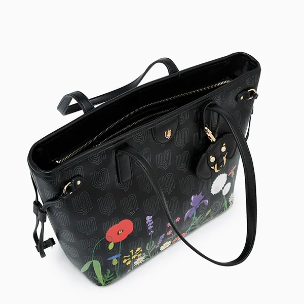 Túi Tote Nữ Lyn Blossom Infinite M Tote Bag Printed Printed Black LL25FBM025 Màu Đen