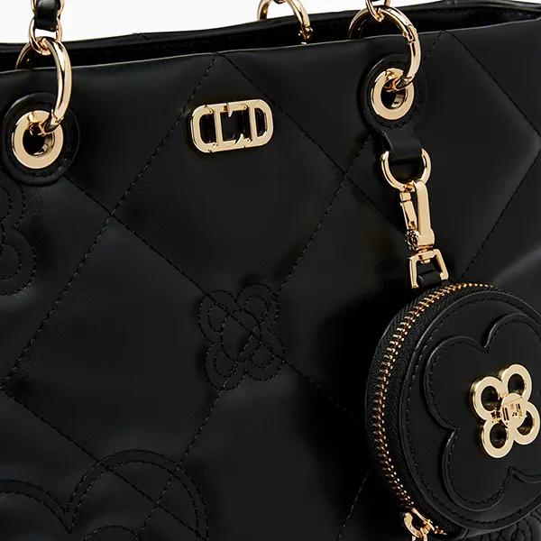 Túi Tote Nữ Lyn Flora Tote Bag Black LL25CBF132 Màu Đen