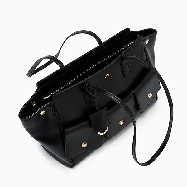 Túi Tote Nữ Lyn Rockcake Tote Bag Black LL25FBT605 Màu Đen