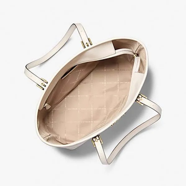 Túi Tote Nữ Michael Kors MK Jet Set Travel Small Logo Top-Zip 35S0GTVT1V Màu Trắng