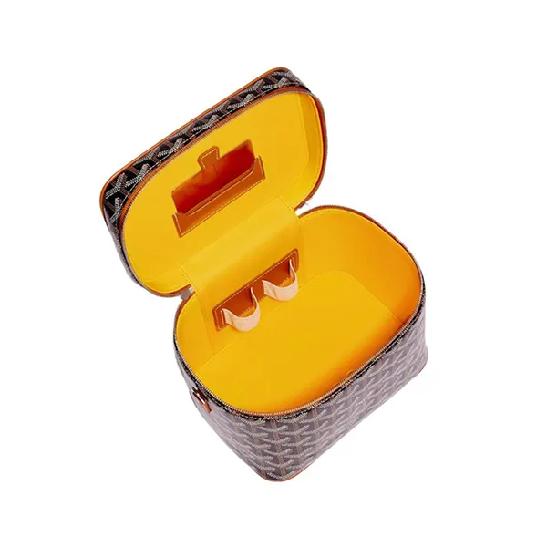 Túi Xách Goyard Calfskin Canvas Logo Bags Black/ Brown MUSEVAPMLTY01CL03P Màu Nâu Đen