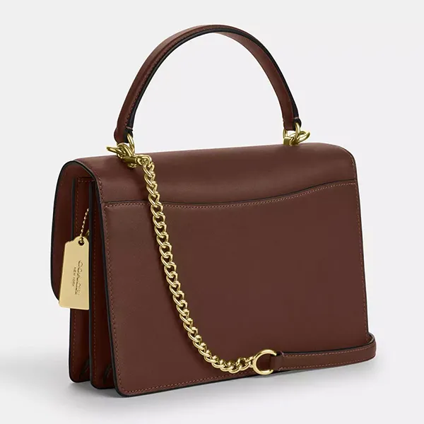 Túi Xách Tay Nữ Coach Klare Top Handle Bag In Signature Canvas Tan/Brown Màu Nâu