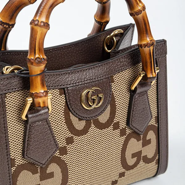 Túi Xách Tay Nữ Gucci Diana Jumbo GG Mini Tote Bag 655661 UKMBT 2572 Màu Nâu